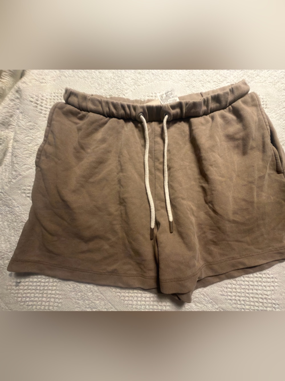 H&M Taupe Drawstring Athletic Shorts
